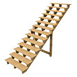 VINUOVO - BERLIN Escalier extérieur bois 14 marches H 241cm L-120cm - vignette