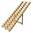 VINUOVO - BERLIN Escalier extérieur bois 15 marches H 258cm L-140cm - vignette