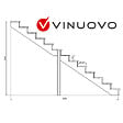 VINUOVO - BERLIN Escalier extérieur bois 13 marches H 224cm L-120cm fermé - vignette