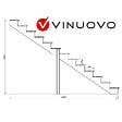 VINUOVO - BERLIN Escalier extérieur bois 13 marches H 224cm L-80cm - vignette