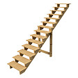 VINUOVO - BERLIN Escalier extérieur bois 14 marches H 241cm L-80cm - vignette
