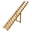 VINUOVO - BERLIN Escalier extérieur bois 15 marches H 258cm L-80cm - vignette