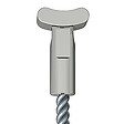 ARTITEQ - Pack de 5 câbles en acier + solid slider 2 mm pour cimaise - Accrochage Tableau Artiteq 200 cm - vignette