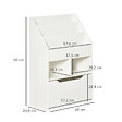 HOMCOM - Bibliothèque étagère multi-rangement 3 étagères 2 niches grand tiroir MDF blanc - vignette