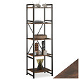 TECTAKE - Etagère bibliothèque MANCHESTER style industriel 47,5 x 34,5 x 151,5 cm Bois foncé industriel, rustique - vignette