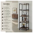 TECTAKE - Etagère bibliothèque MANCHESTER style industriel 47,5 x 34,5 x 151,5 cm Bois foncé industriel, rustique - vignette