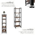 TECTAKE - Etagère bibliothèque MANCHESTER style industriel 47,5 x 34,5 x 151,5 cm Bois foncé industriel, rustique - vignette