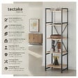 TECTAKE - Etagère bibliothèque MANCHESTER style industriel 47,5 x 34,5 x 151,5 cm Bois clair industriel, Chêne Sonoma - vignette