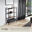 TECTAKE - Etagère bibliothèque LEEDS style industriel 67,5 x 31,5 x 121,5 cm Bois foncé industriel, rustique - vignette