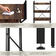 TECTAKE - Etagère bibliothèque LEEDS style industriel 67,5 x 31,5 x 121,5 cm Bois foncé industriel, rustique - vignette