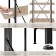 TECTAKE - Etagère bibliothèque GLASGOW style industriel 106 x 34,5 x 179,5 cm Bois clair industriel, Chêne Sonoma - vignette