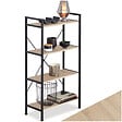 TECTAKE - Etagère bibliothèque LEEDS style industriel 67,5 x 31,5 x 121,5 cm Bois clair industriel, Chêne Sonoma - vignette