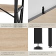 TECTAKE - Etagère Barry 61,5x31,5x133,5cm Bois clair industriel, Chêne Sonoma - vignette