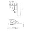 CONCEPT USINE - Meuble d'entrée blanc avec porte manteau rangement et miroir MESTY - vignette