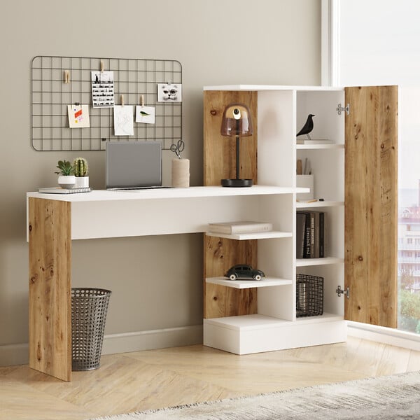 CONCEPT USINE - Bureau design avec rangements TEHDA - large