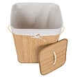 TECTAKE - Panier à linge bambou rectangulaire beige - vignette