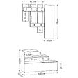 CONCEPT USINE - Meuble d'entrée effet bois avec porte manteau rangement et miroir MESTY - vignette