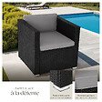 TECTAKE - Fauteuil en rotin Lignano noir - vignette
