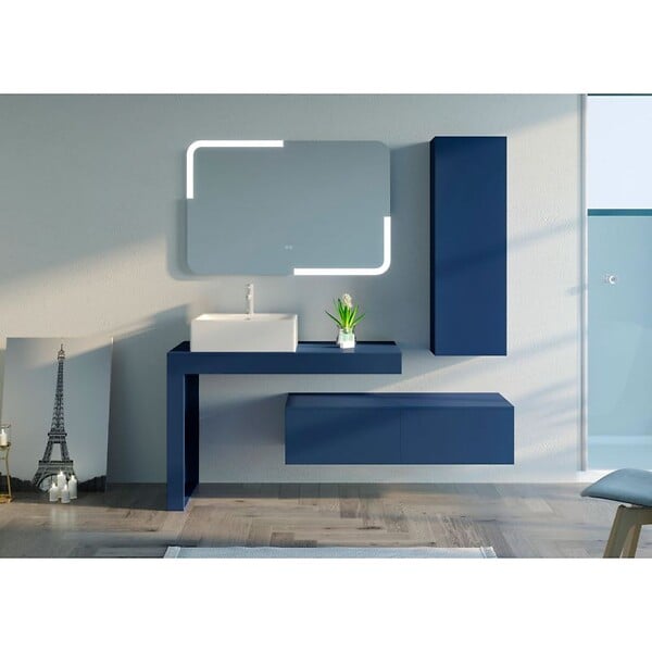 DISTRIBAIN - Meuble de salle de bain MELIZZANO 1100 Bleu saphir - large