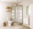 ONDEE - Cabine de douche hydromassante AMELIA - Porte Coulissante - Gris - 1/4 C - 90cm - vignette