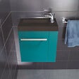 ONDEE - Meuble LAVE MAIN SEYMOUR Lagon avec plan vasque noir - vignette