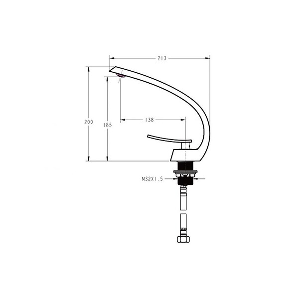 DISTRIBAIN - Robinet mitigeur COSMOS Chromé - large