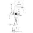 ESSEBAGNO - Envol mitigeur lavabo bas façon inox et or rose - vignette
