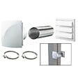 BLAUBERG - Lot Extracteur d'air MOON + Gaine extensible alu + Grille volets diamètre 100 - vignette