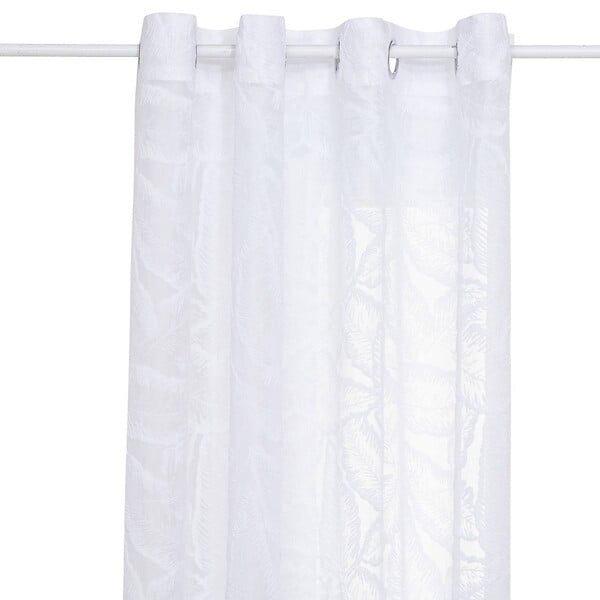 ATMOSPHERA - Voilage motif feuilles "Lazi" blanc 140x240cm - large