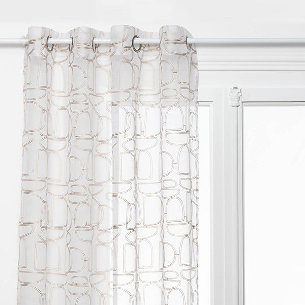 ATMOSPHERA - Voilage broderie Hania beige 140x240cm - large