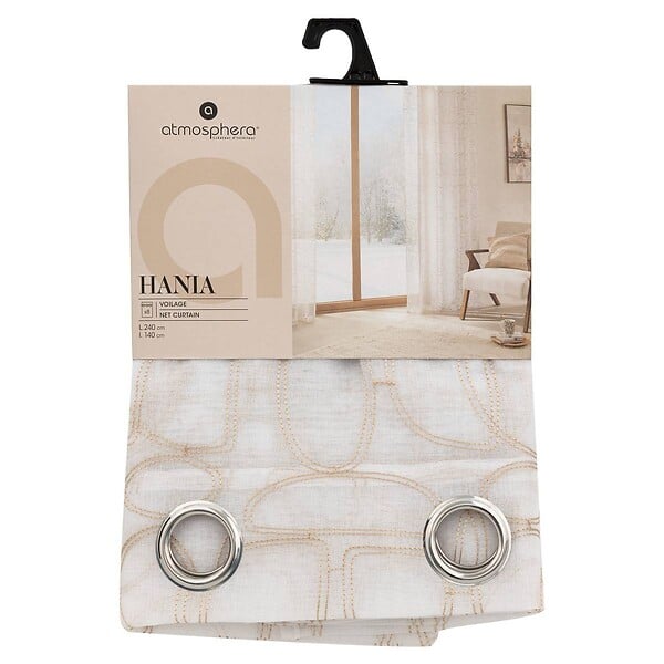 ATMOSPHERA - Voilage broderie Hania beige 140x240cm - large