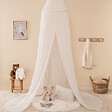 ATMOSPHERA - Ciel de lit "Lili" en gaze de coton H 250 cm blanc - vignette