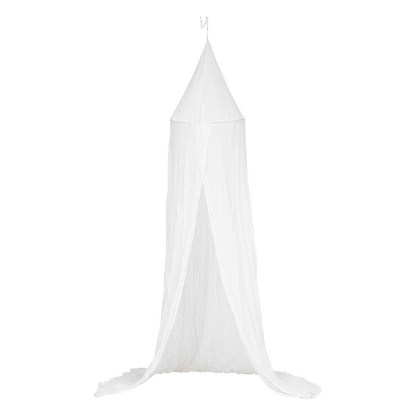 ATMOSPHERA - Ciel de lit "Lili" en gaze de coton H 250 cm blanc - large