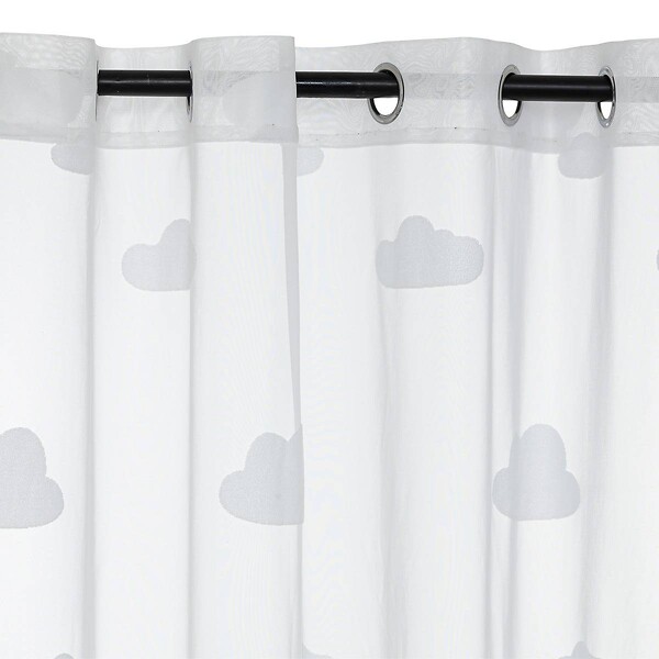 ATMOSPHERA - Voilage enfant "Nuage" 140x240cm blanc - large