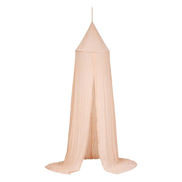 ATMOSPHERA - Ciel de lit "Lili" en gaze de coton H 250cm rose - large