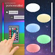 TECTAKE - Lampe boule LUMINOUS EYE avec ampoule LED et télécommande blanc - vignette