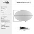 TECTAKE - Lampe boule LUMINOUS EYE avec ampoule LED et télécommande blanc - vignette