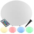 TECTAKE - Lampe boule LUMINOUS EYE avec ampoule LED et télécommande blanc - vignette