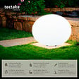 TECTAKE - Lampe boule LUMINOUS EYE avec ampoule LED et télécommande blanc - vignette