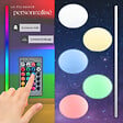 TECTAKE - Lampe boule LUMINOUS EYE avec ampoule LED et télécommande blanc - vignette