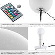 TECTAKE - Lampe boule LUMINOUS EYE avec ampoule LED et télécommande blanc - vignette