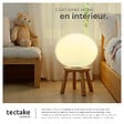 TECTAKE - Lampe boule LUMINOUS EYE avec ampoule LED et télécommande blanc - vignette