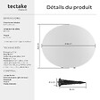 TECTAKE - Lampe boule LUMINOUS EYE avec ampoule LED et télécommande blanc - vignette