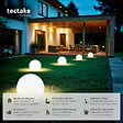TECTAKE - Lampe boule LUMINOUS GLOBE avec ampoule LED et télécommande blanc - vignette