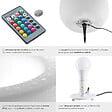 TECTAKE - Pot de fleurs LED LUMINOUS CURVE POT avec télécommande incluse blanc - vignette