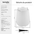 TECTAKE - Pot de fleurs LED LUMINOUS CURVE POT avec télécommande incluse blanc - vignette