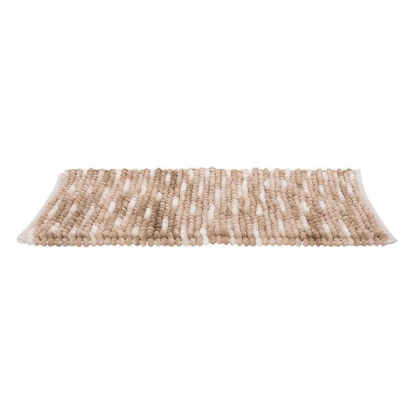 5 FIVE SIMPLY SMART - Tapis de bain boule en coton beige 75x50cm - large