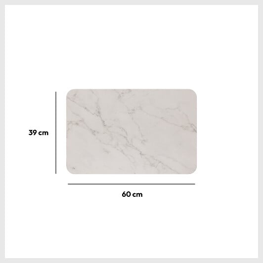 5 FIVE SIMPLY SMART - Tapis diatomite 39x60cm "Lea" blanc effet marbre - large