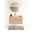5 FIVE SIMPLY SMART - Tapis de bain boule en coton gris 75x50cm - vignette
