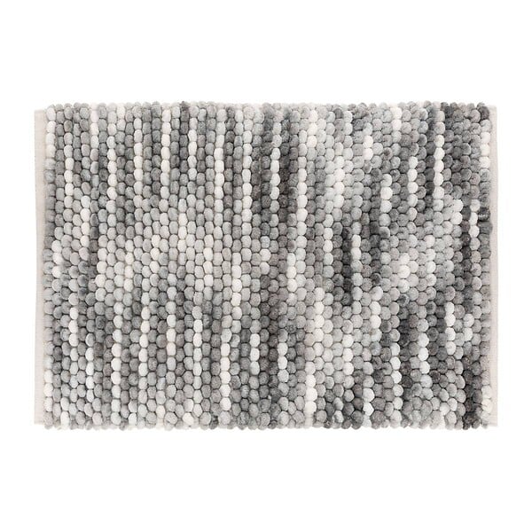 5 FIVE SIMPLY SMART - Tapis de bain boule en coton gris 75x50cm - large